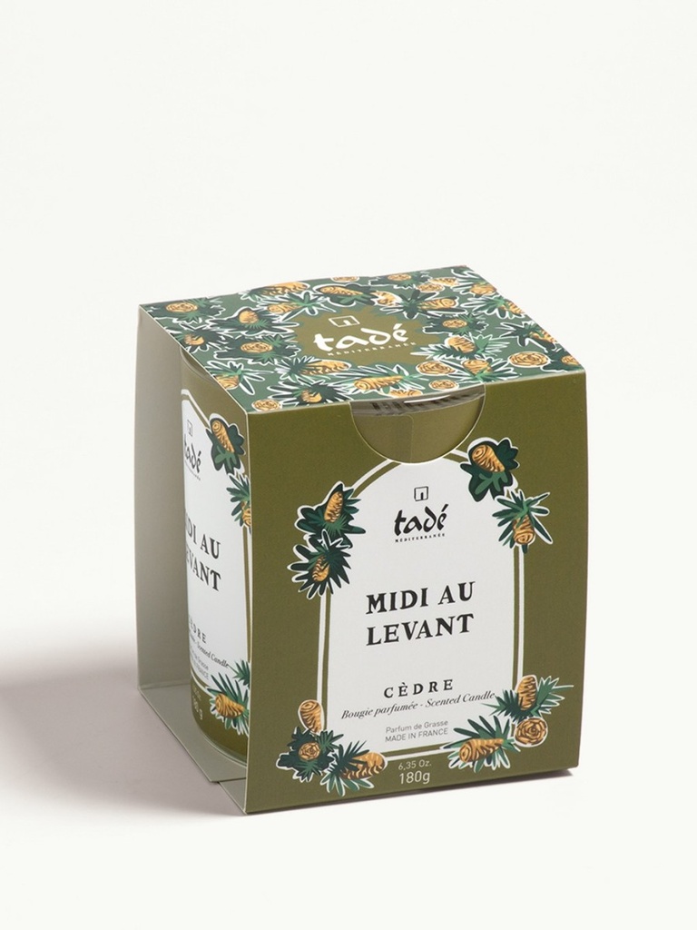 Bougie parfumée cèdre · Midi au Levant - Tadé