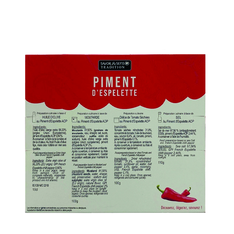 Coffret autour du piment d’espelette