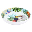 Assiette Creuse en mélamine pure - 20 cm - Toucans de Rio