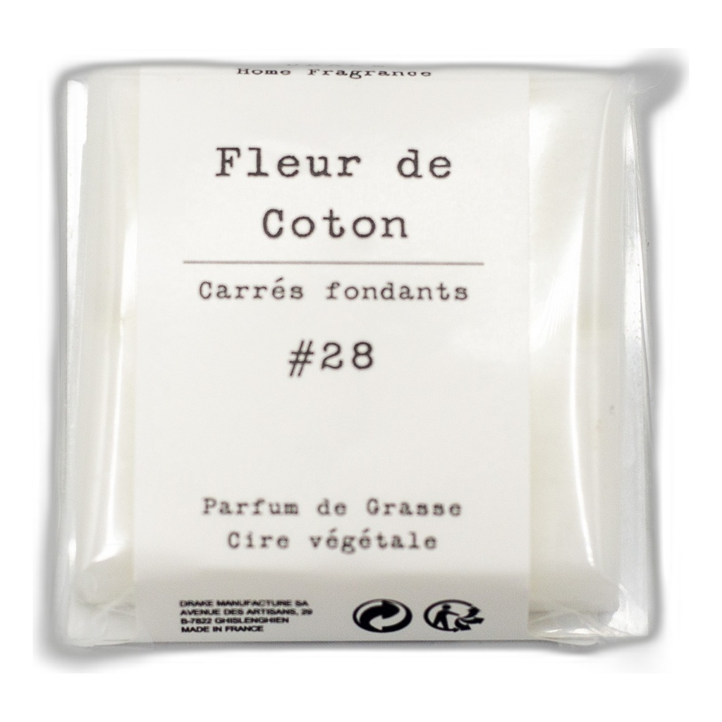 Carré fondant cire végétale - Fleur de coton - Drake