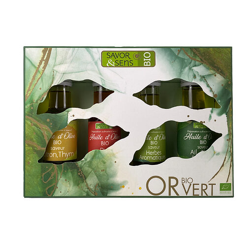 Coffret 4 Huiles Olive Bio - Savor et Sens