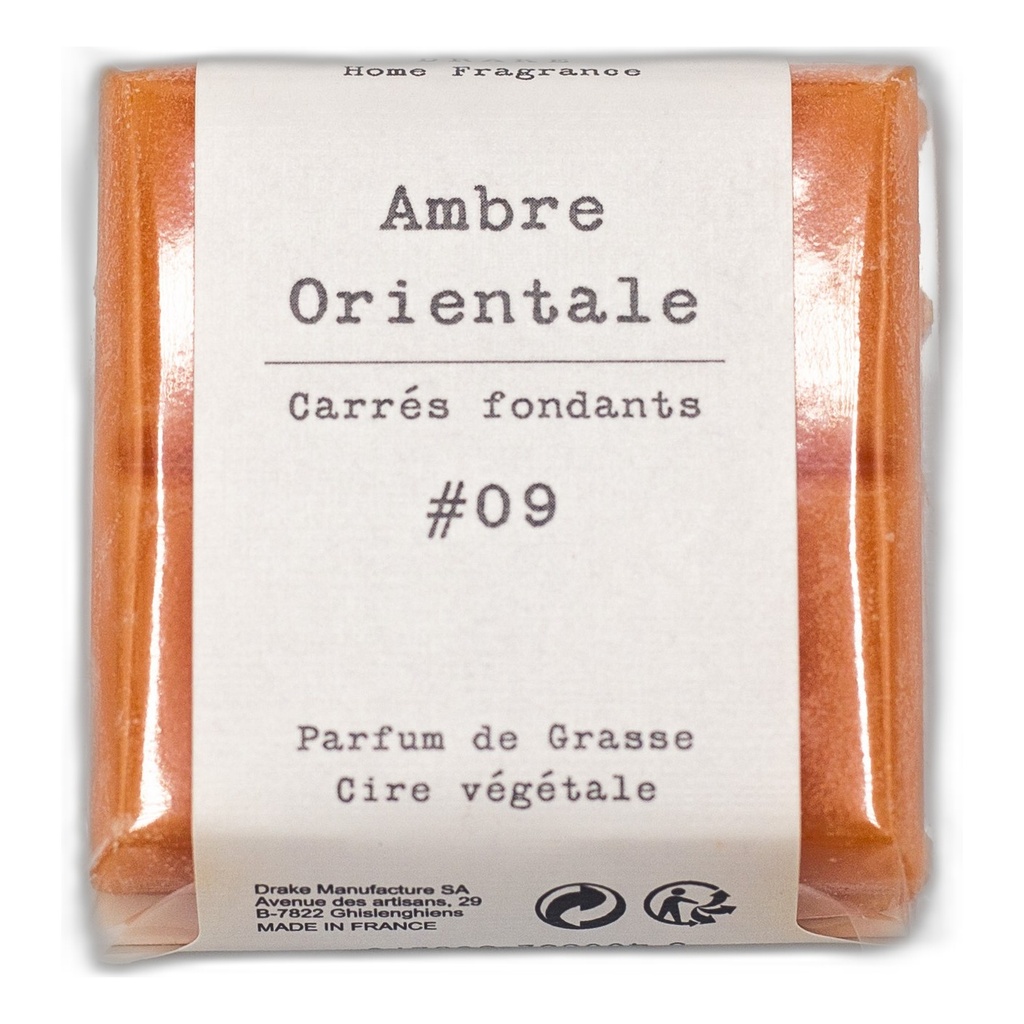 Carré fondant cire végétale – Ambre - Drake