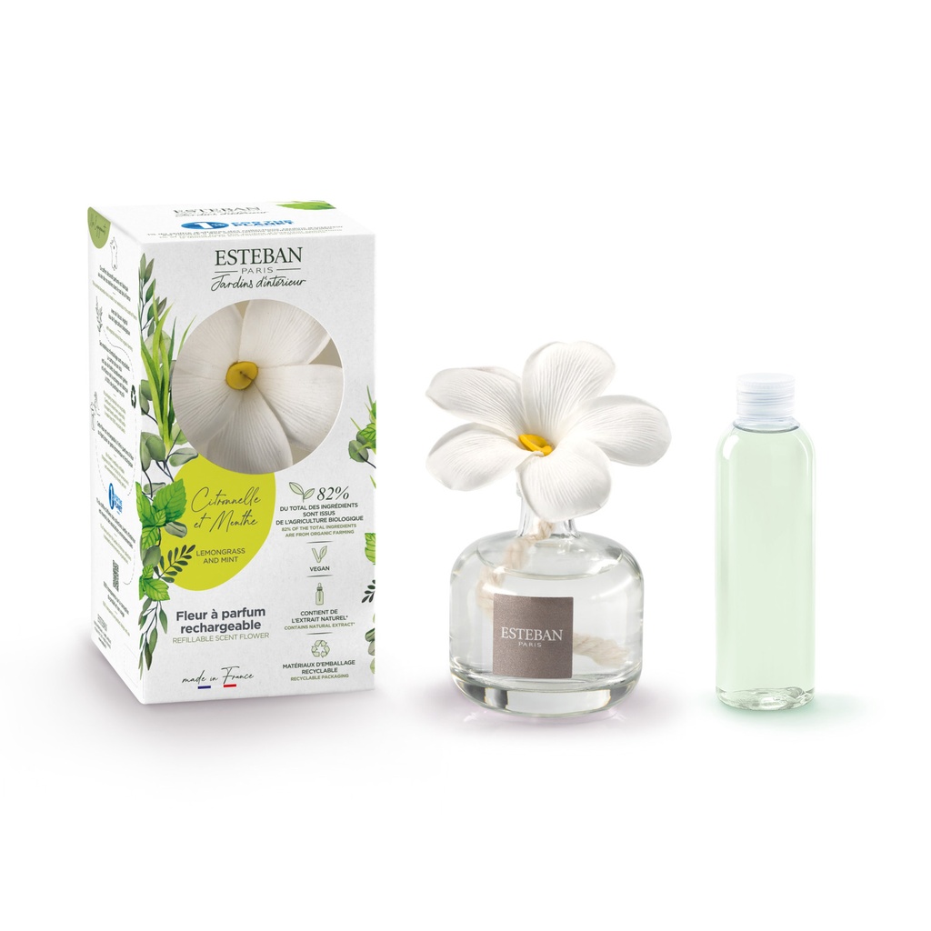 Fleur à parfum citronnelle et menthe - Esteban