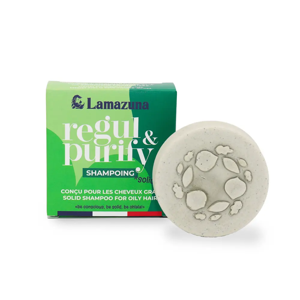 Shampoing solide cheveux gras Regul Purify - Lamazuna