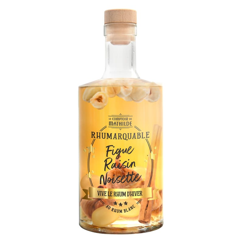 Rhumarquable figue raisin noisette au rhum blanc 30% - Le Comptoir de Mathilde