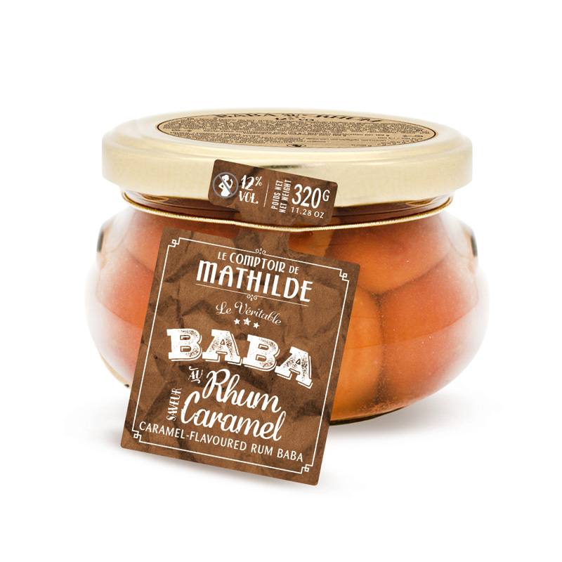 Baba au Rhum saveur caramel fleur de sel de guerande 12% - Le Comptoir de Mathilde