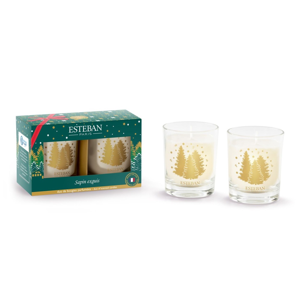 Coffret duo de mini bougies Sapin exquis - Esteban