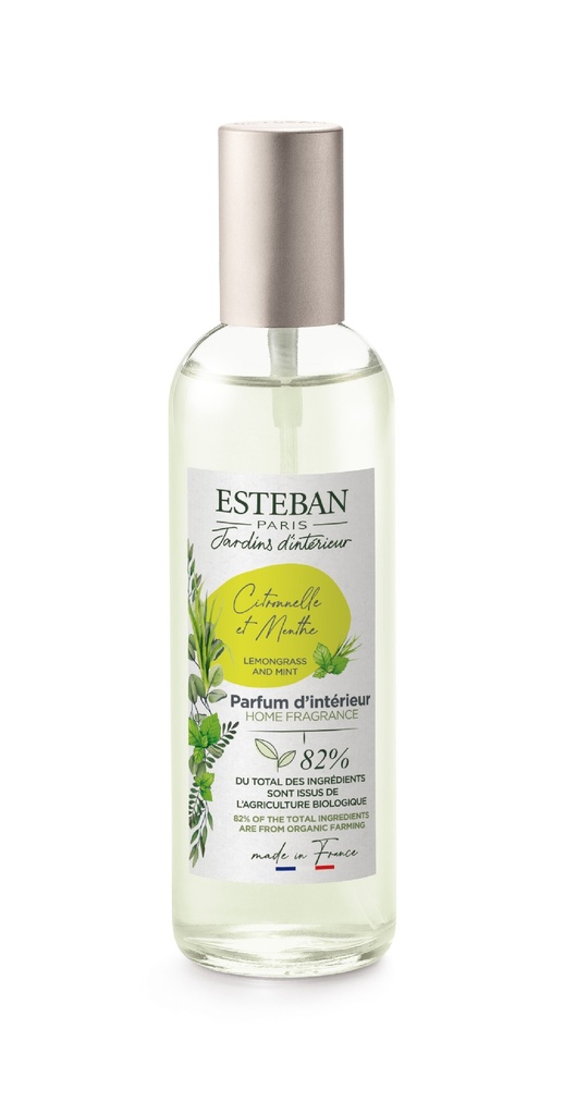 Vaporisateur 100ml citronnelle et menthe - Esteban