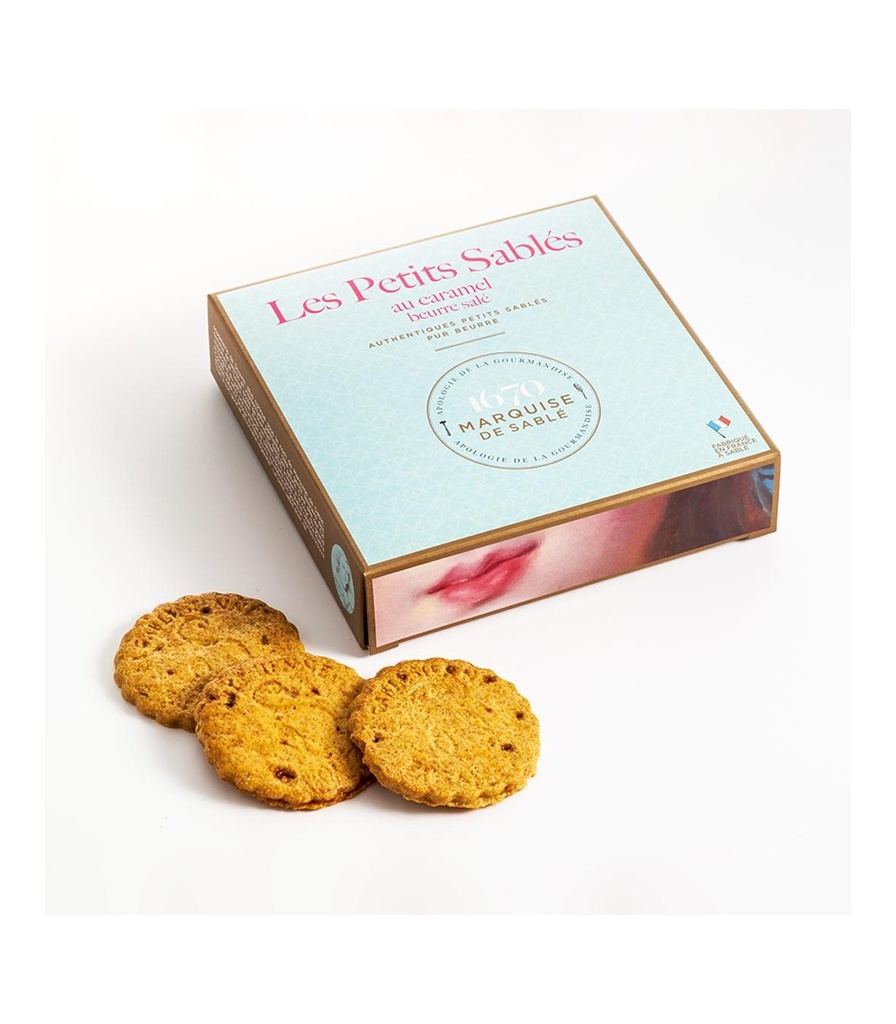 Biscuits sablés aux pépites de caramel beurre salé - étui 100g - La Sablésienne