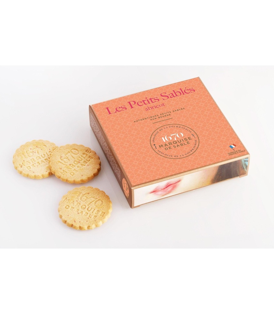 Biscuits sablés pépites d'abricot - étui 100g - La Sablésienne