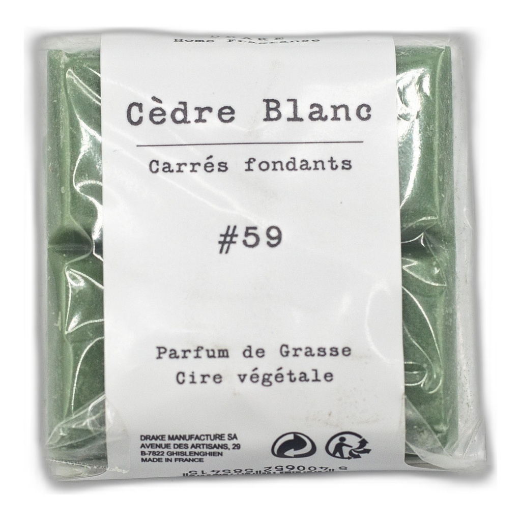 Carré fondant cire végétale – Cèdre - Drake