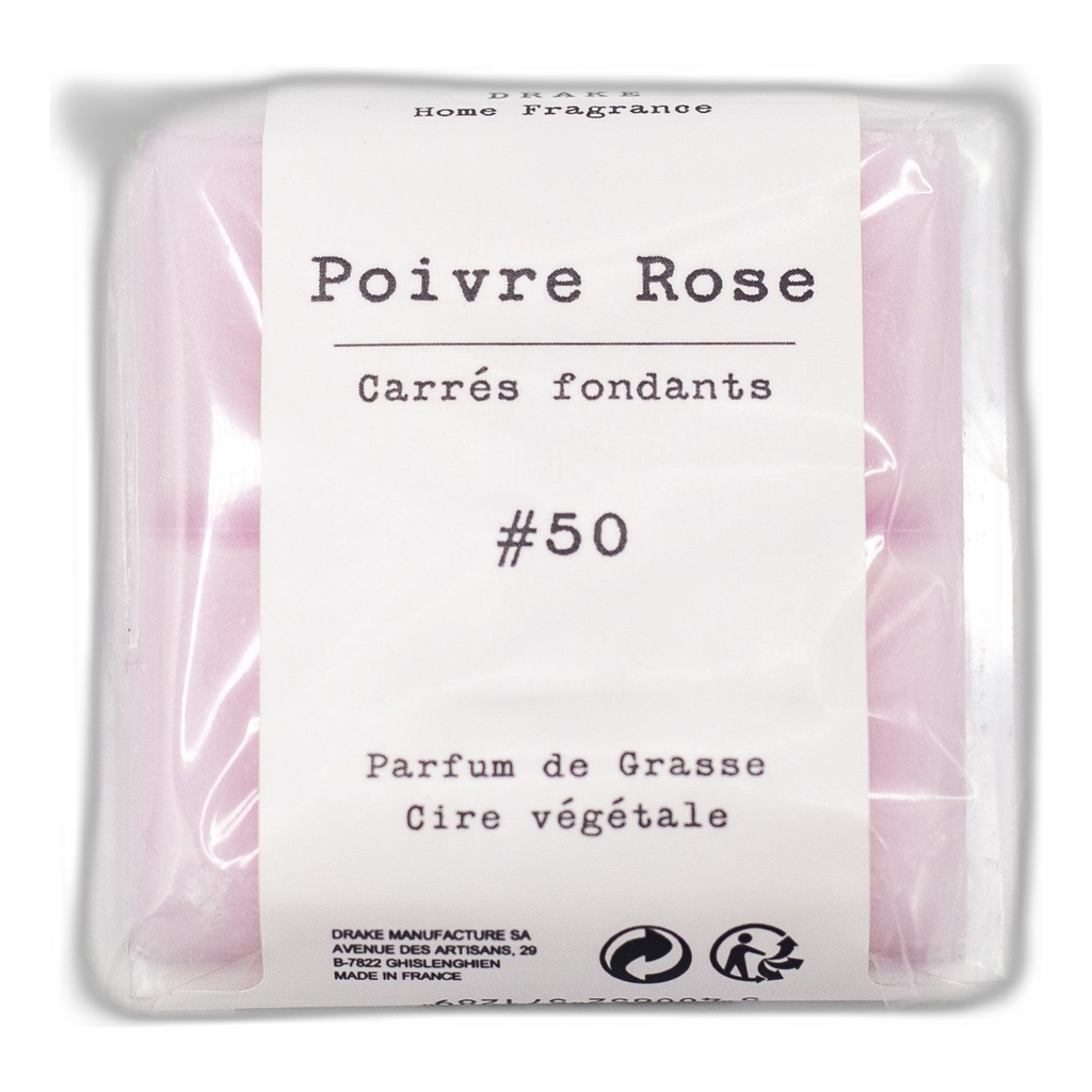 Carré fondant cire végétale – Poivre Rose - Drake