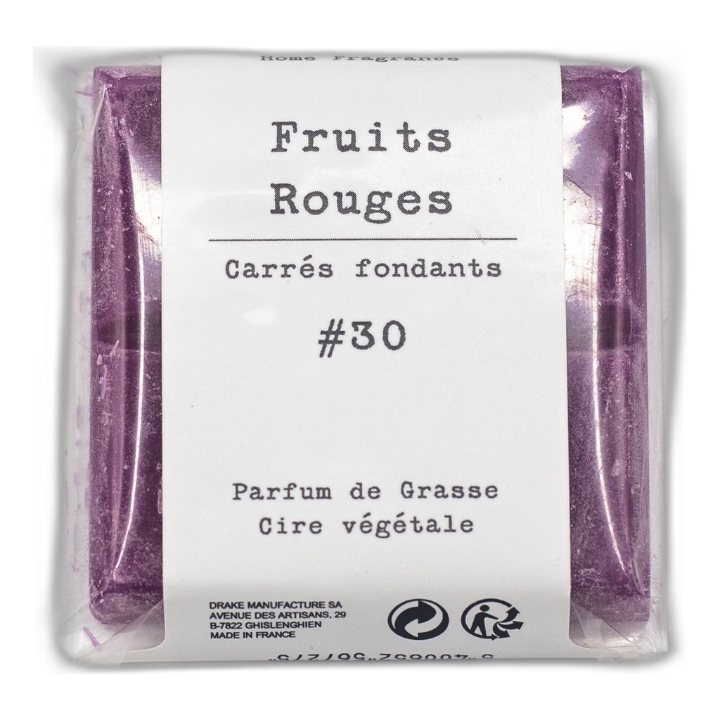 Carré fondant cire végétale - Fruits Rouges - Drake