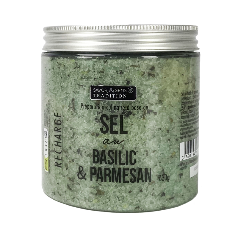  Recharge Sel basilic parmesan - Savor et Sens