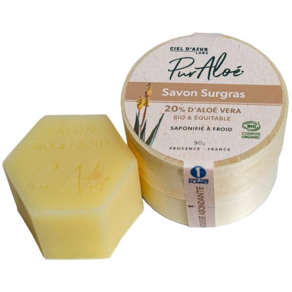 Savon à l'aloé vera BIO - boite 90 g - Pur Aloé