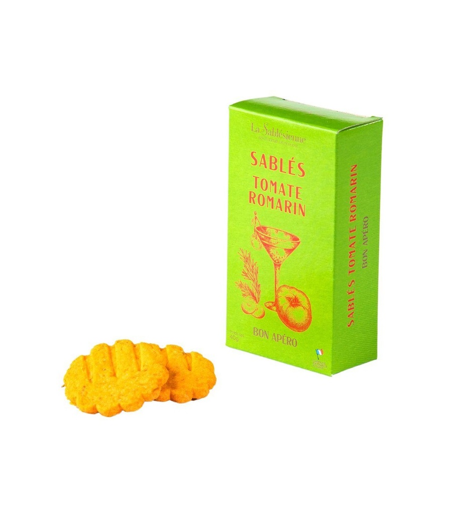 Petits Sablés salés Tomate Romarin 40g - La Sablésienne