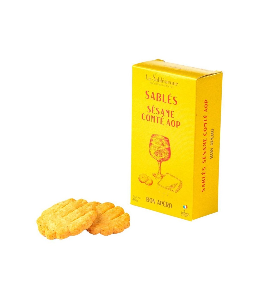 Petits Sablés salés Sésame Comté AOP 40g - La Sablésienne