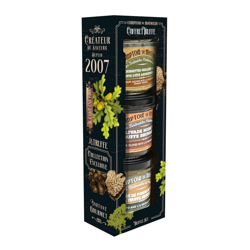 Coffret 3 tartinables Truffe 2x90g + 100g - Le Comptoir de Mathilde 