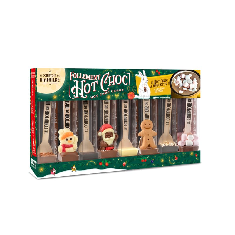 Coffret Hot Chocolate De Noël 8X30G - Le Comptoir de Mathilde 