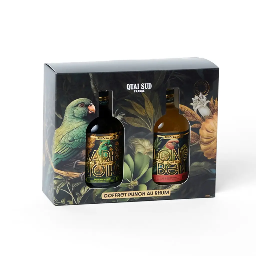 Coffret Duo Punch Au Rhum “Mini Barbe Noire & Mini Long Ben” - Quai Sud