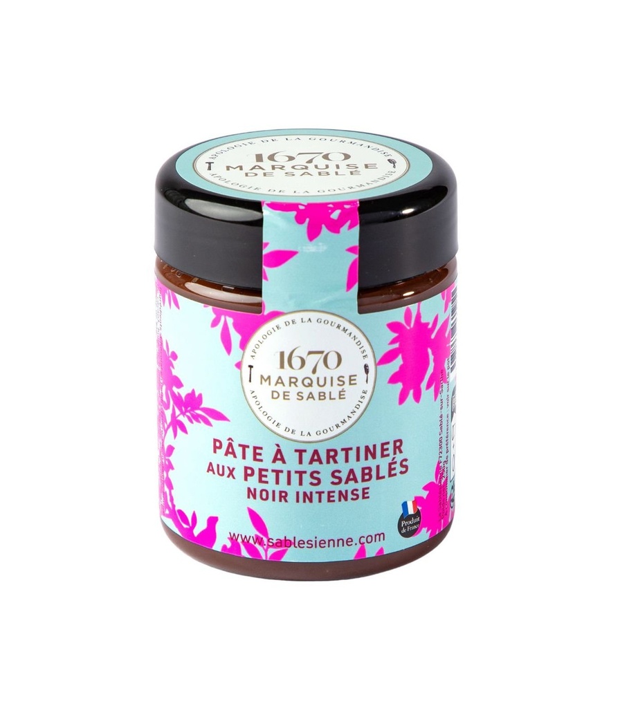 Pâte à tartiner noir intense aux petits sablés - La Sablésienne 