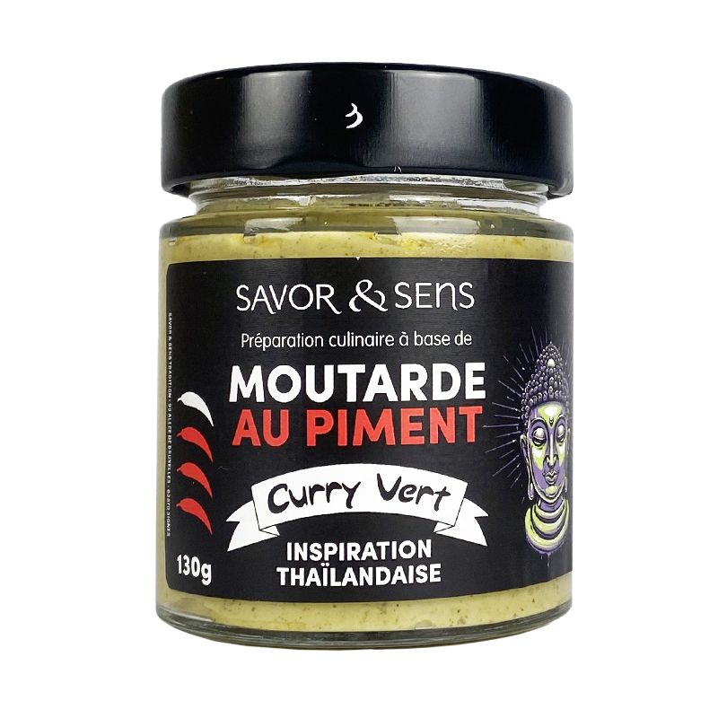 Moutarde au piment Curry vert - Savor et sens