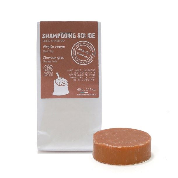 Shampooing Solide à l'argile Rouge- Mas du Roseau 