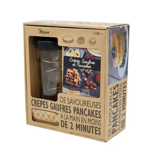 Coffret shaker à crêpes, pancakes, gaufres et tartineur - Cookut