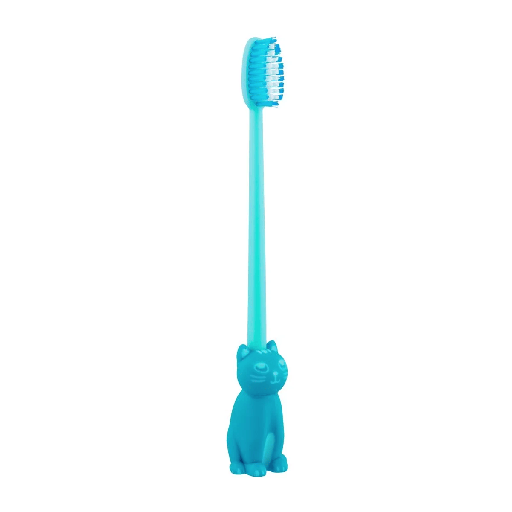 [CAT SMILE BLEU] Brosse à dents - Cat Smile - Bleu - Pylones