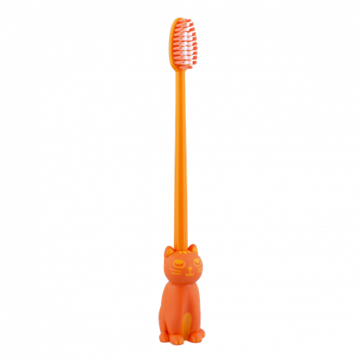 [CAT SMILE ORANGE] Brosse à dents - Cat Smile - Orange - Pylones