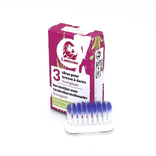 [R3TS] Recharge de 3 têtes de brosse à dents - Souple - Lamazuna