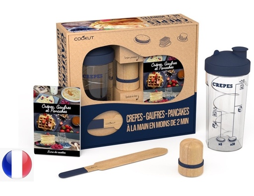 Coffret shaker à crêpes, pancakes, gaufres - Cookut