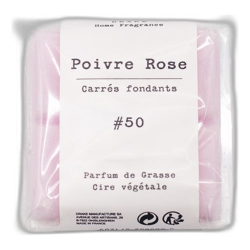 [BPP48-PVR] Carré fondant cire végétale – Poivre Rose - Drake