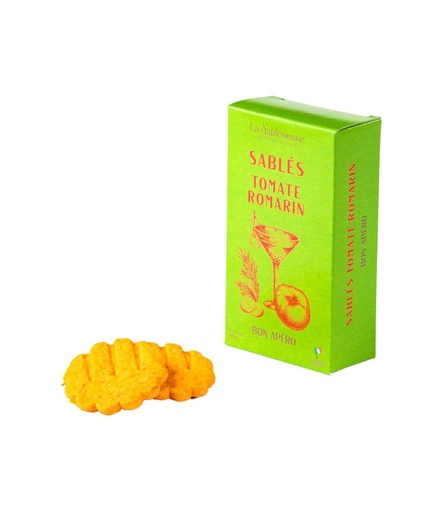 [F1STR06] Petits Sablés salés Tomate Romarin 40g - La Sablésienne