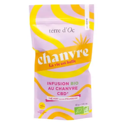 [TOTBEDP057] Chanvre et Thé Vert Framboise BIO - Terre d'Oc