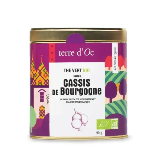 [TOTHTRECAS090A] Thé vert Cassis de Bourgogne Bio - Terre D'oc