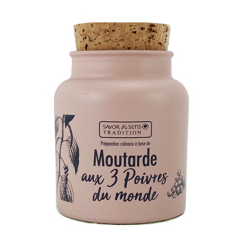 [501060065] Moutarde 3 poivres du monde Malabar, Cubebe, Madagascar - Savor et sens