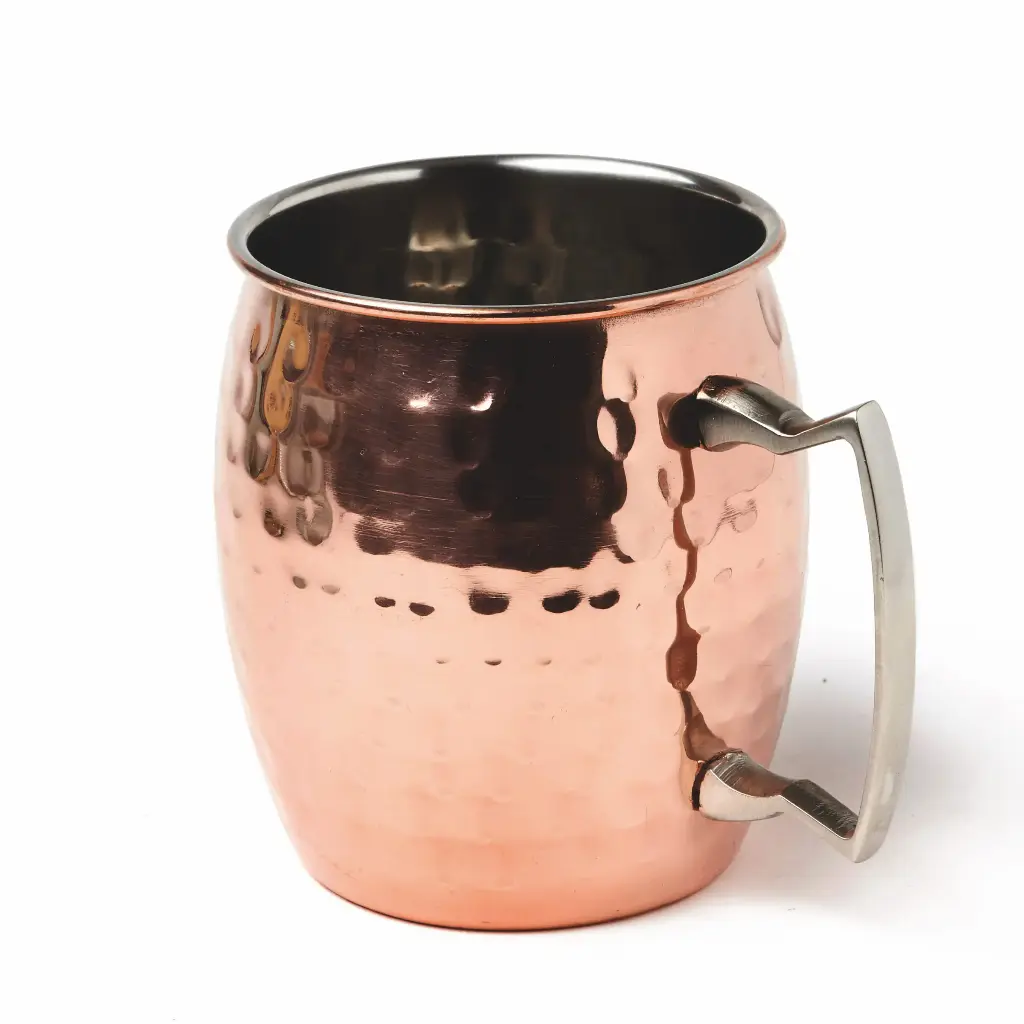 [91NDCUIVMUG] Mug Martelé Inox Plaqué Cuivre - Quai Sud